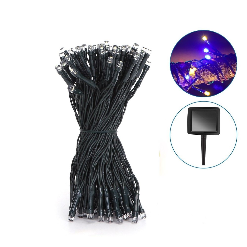 Aigostar Solcelle Led String Lyskæde Ip44 Med 100 Farvede Pærer - Aigostar Opladere  - 8433325208806