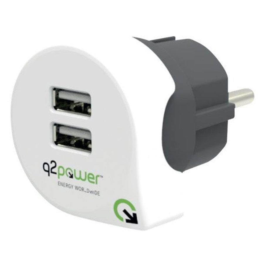 Q2power Port 24w Usb Vægoplader - Q2power Opladere  - 7640166325444