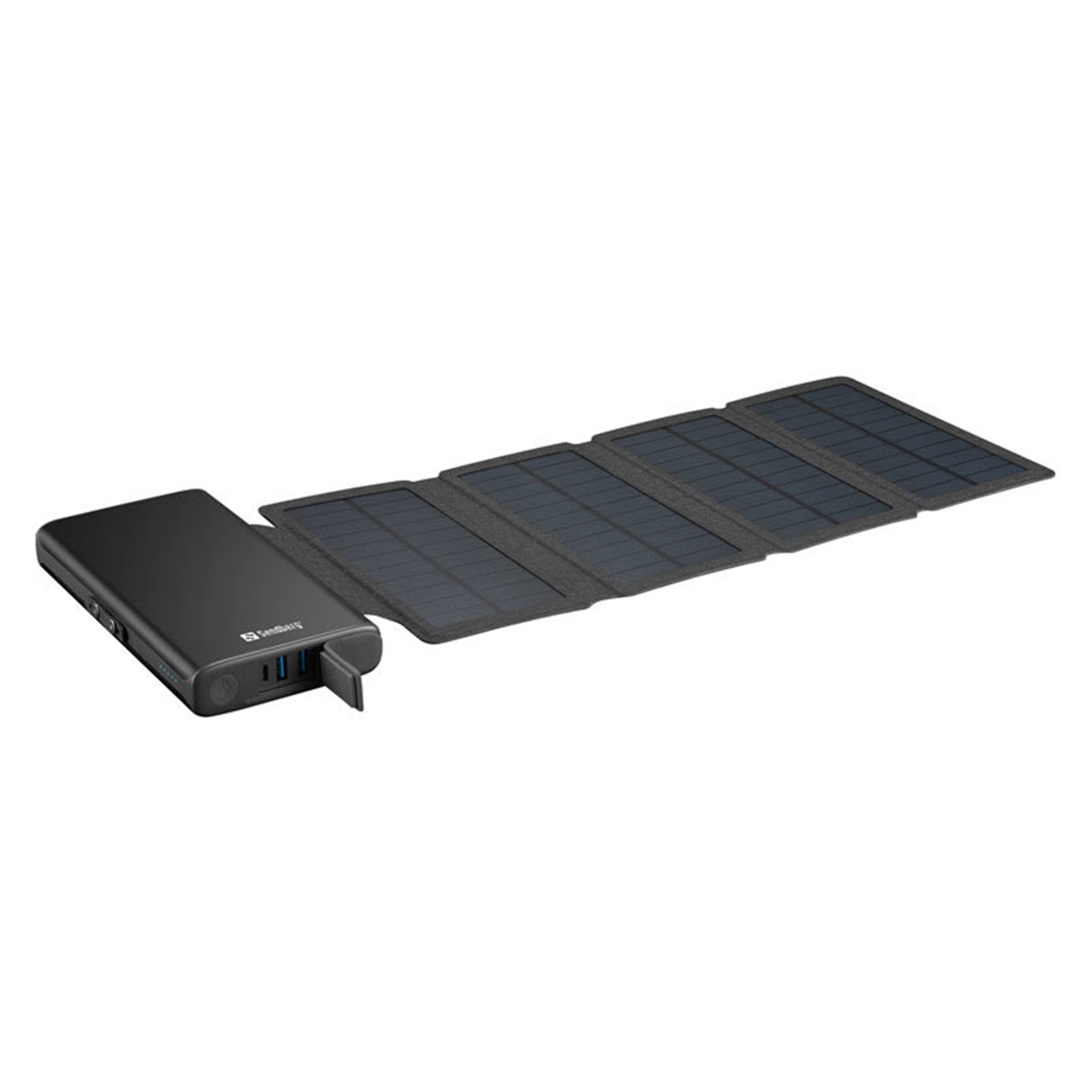Sort Sandberg Powerbank 25000 Mah Solcelleoplader - Sandberg Opladere  - 5705730420566