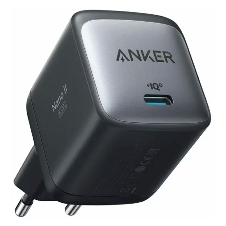 Sort Anker Powerport Nano 65w Usb Vægoplader - Anker Opladere  - 194644068912