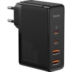 Sort Baseus Gan2 Pro Hurtigoplader 2xusb 2xusb 100w - Baseus Opladere  - 6953156204683