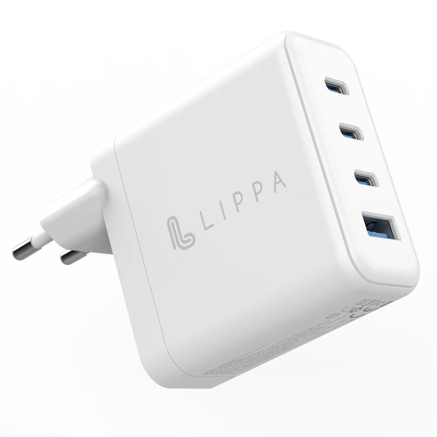 Hvid Lippa 100w Usb & Usb Gan Vægoplader - Lippa Opladere  - 5713661008470