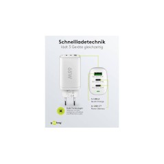 Hvid Goobay Ports Usb Gan Oplader 65w - Goobay Opladere  - 4040849648182